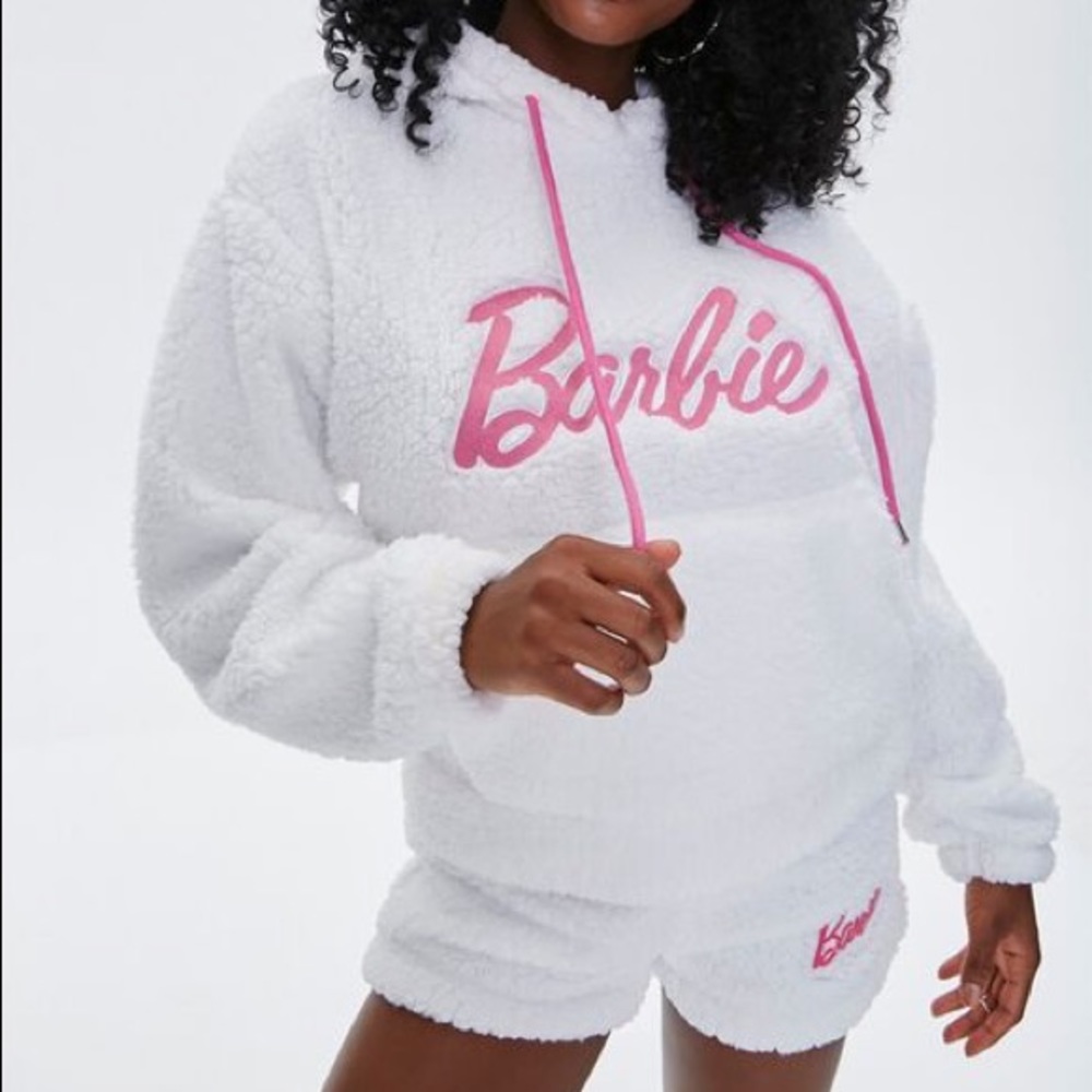 LAST TWO NWT Faux Shearling Barbie™ Hoodie **HOODIE ONLY**
